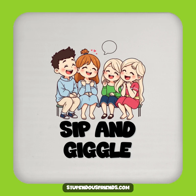 Funny Friends Laugh Coaster: Group Laughing, Protect Surfaces with Humor Gift