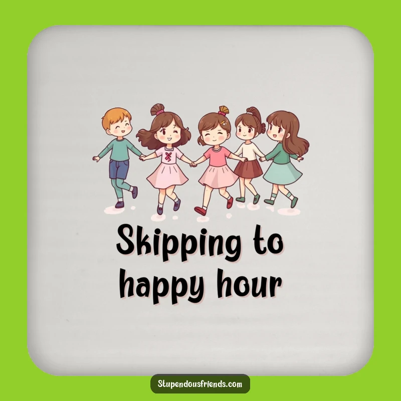 Funny Friends Coaster: Protect Surfaces with Your Skipping Circle