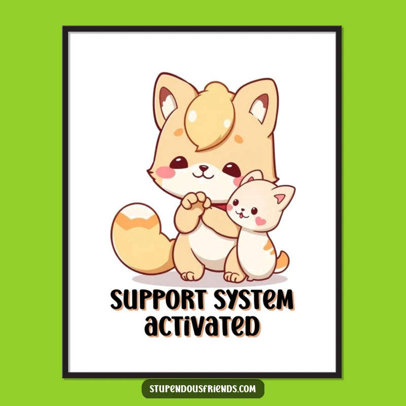 Funny Helping Paw Poster: Decorate with Kindness and Humorous Support