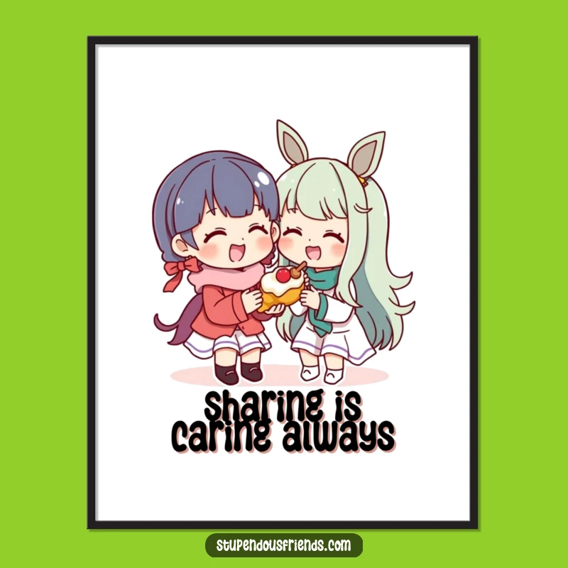 Funny Treat Sharing Poster - Decorate Your Space with Laughter and Sweetness