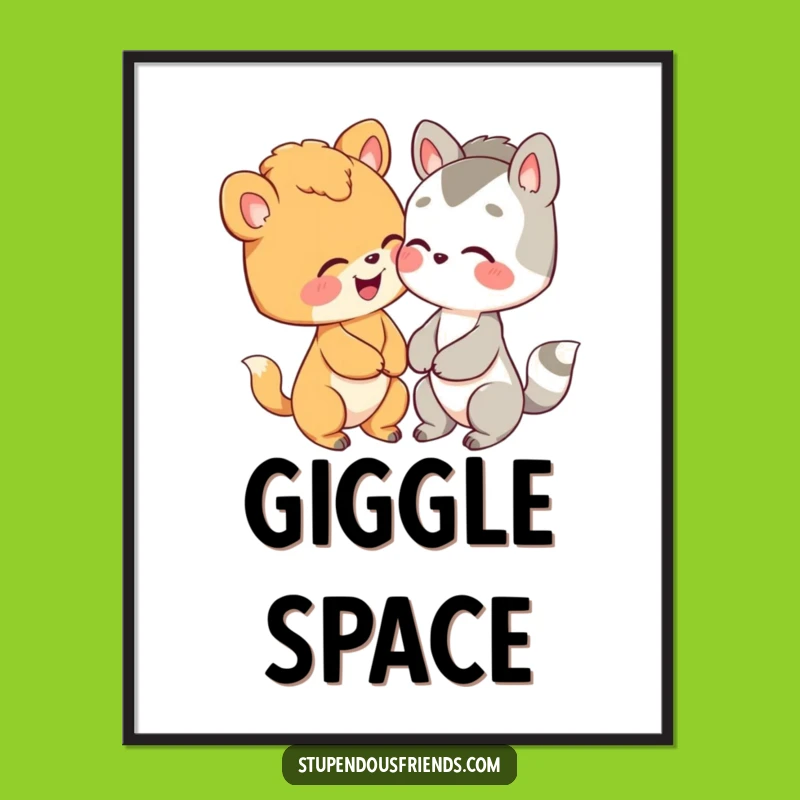 Charming Funny Giggling Animals Poster - Bring Joyful Art Home