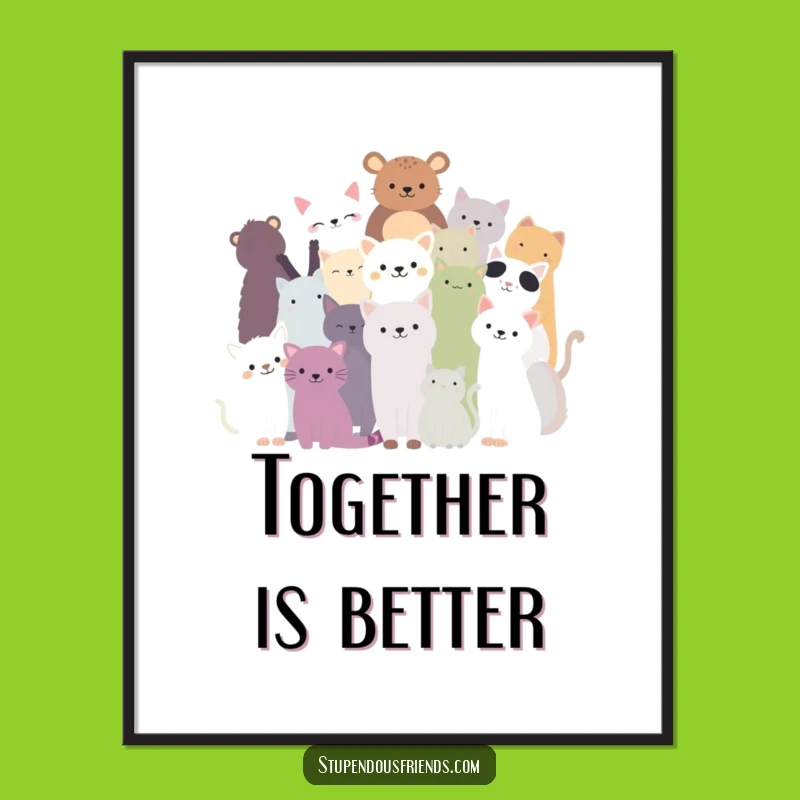 Artistic Funny Animal Silhouettes Poster - Decorate with Unity