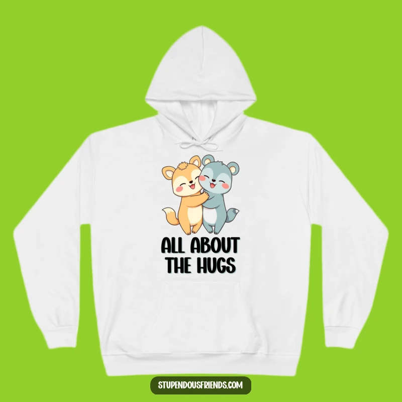 Cozy Funny Hugging Animals Hoodie: Embrace the Warmth of Smiling Companions!