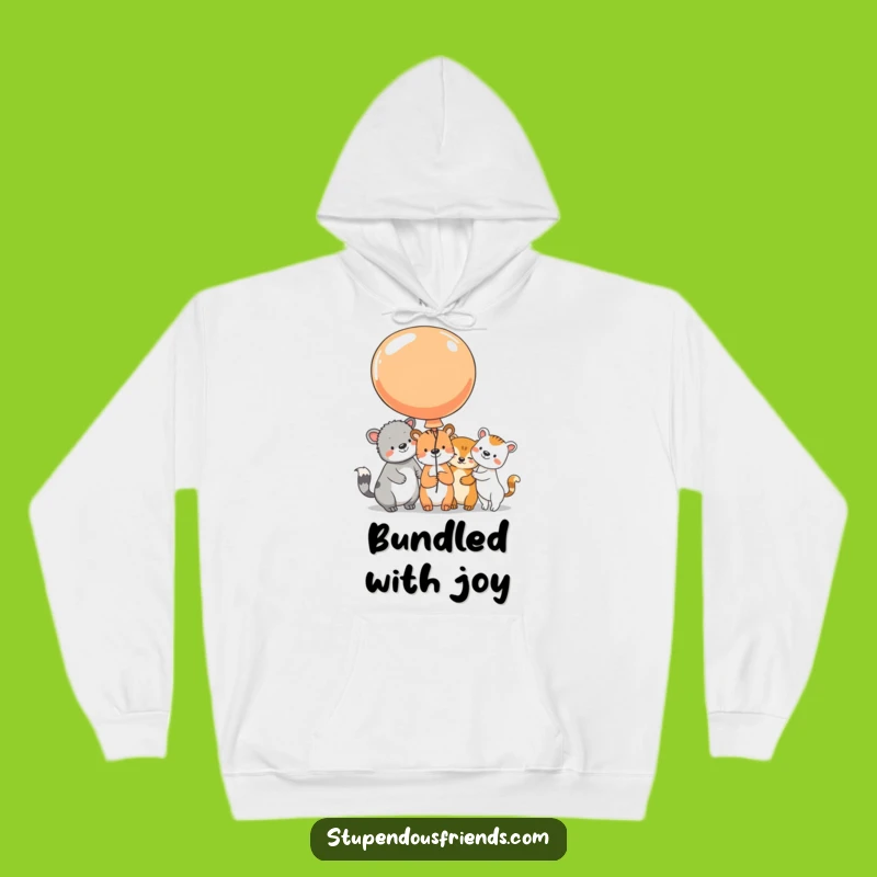 Funny Animal Cozy Balloon Hoodie: Warm Shared Joy