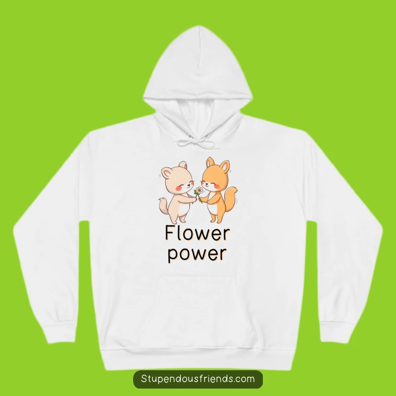 Cozy Funny Flower Hoodie: Hilarious Animals Share Warmth & Friendship!