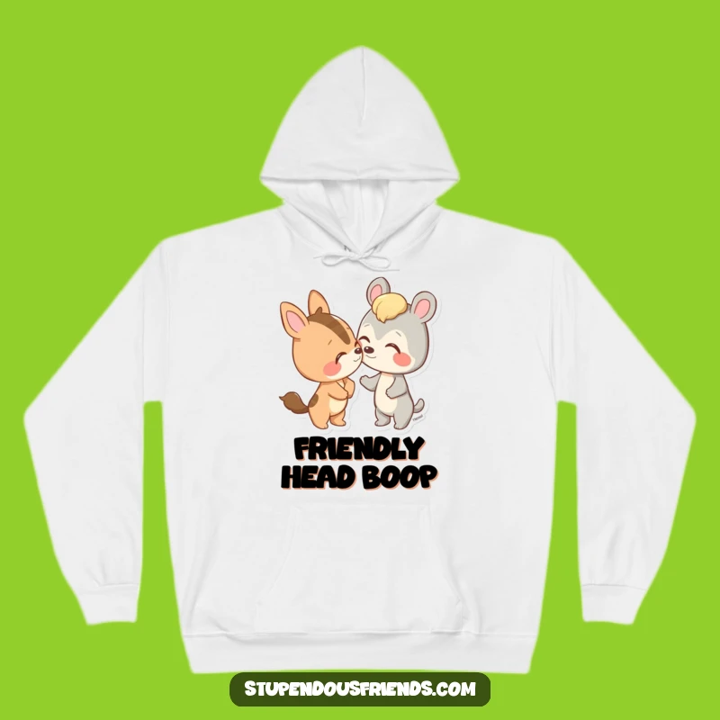 Cozy Funny Animal Nose Nudge Hoodie - Warm Playful Friend Gift