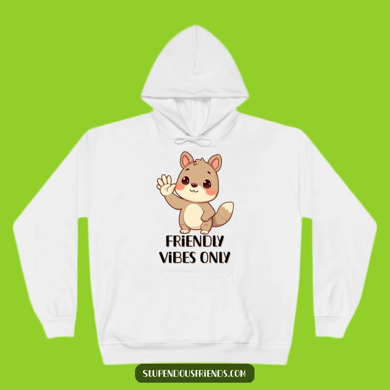 Cozy Funny Waving Animal Hoodie: Stay Warm with a Friendly Greeting!