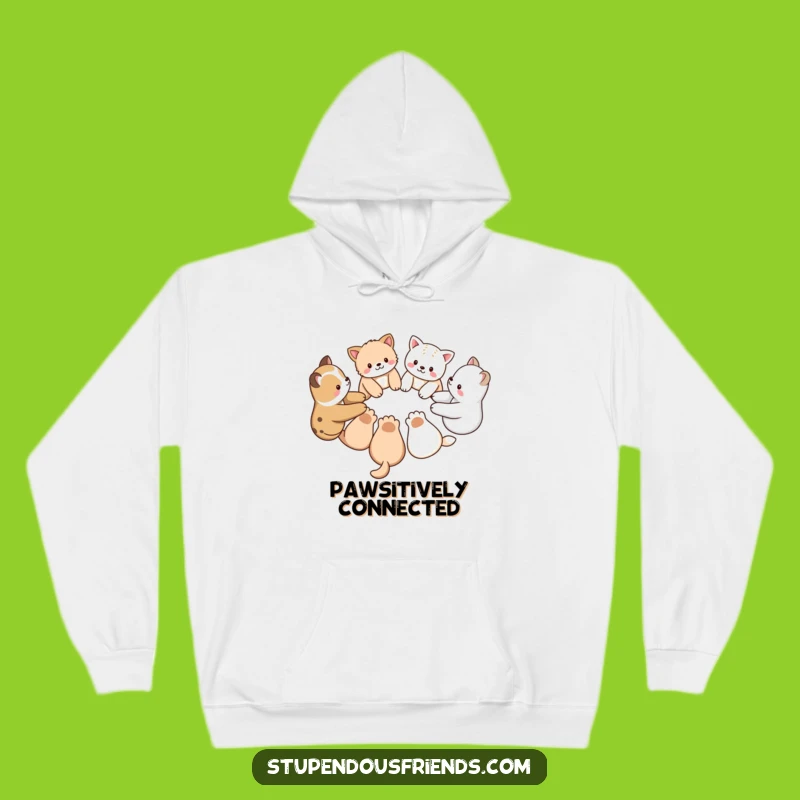 Funny Animal Friends Circle Hoodie: Cozy Sweatshirt Celebrating Unity and Togetherness