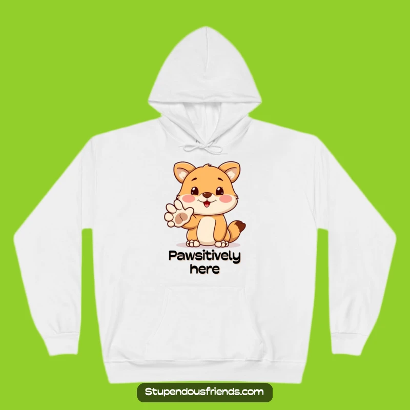 Cozy Funny Welcoming Paw Hoodie: Warm Up With This Hilarious Animal's Funny Gift