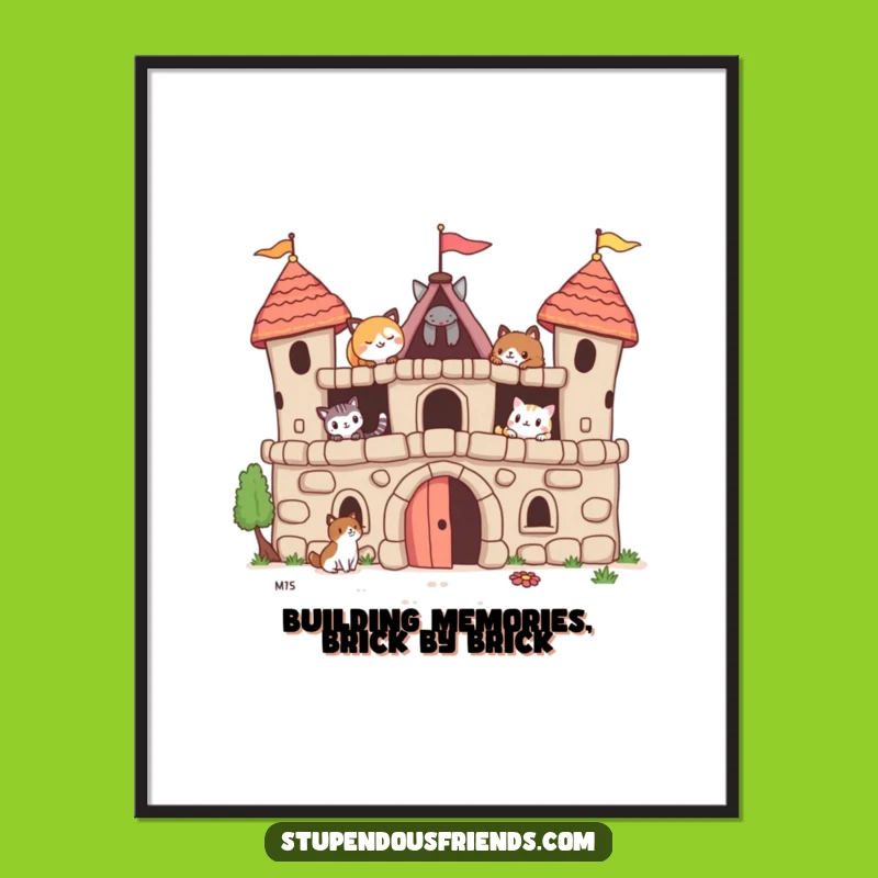 Free Printable Wall Art: Whimsical Animal Fort Builders, Downloadable Decor