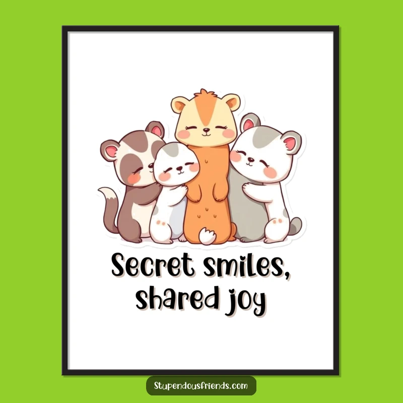 Free Printable Wall Art: Animals Sharing Secrets - Cozy Decor
