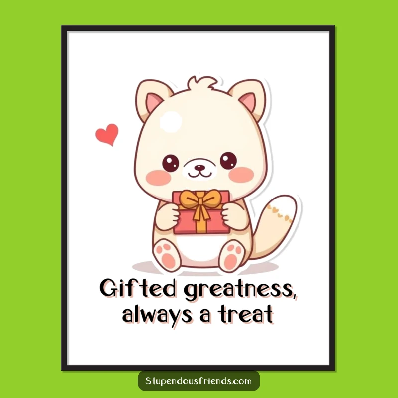 Funny Free Printable Wall Art: Animal Gift Giving, Charming Downloadable Decor