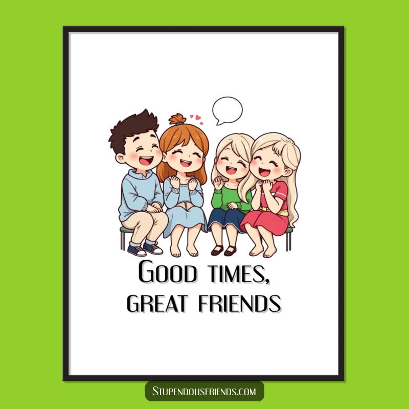 Free Printable Wall Art: Hilarious Friends Joke Night Downloadable Decor