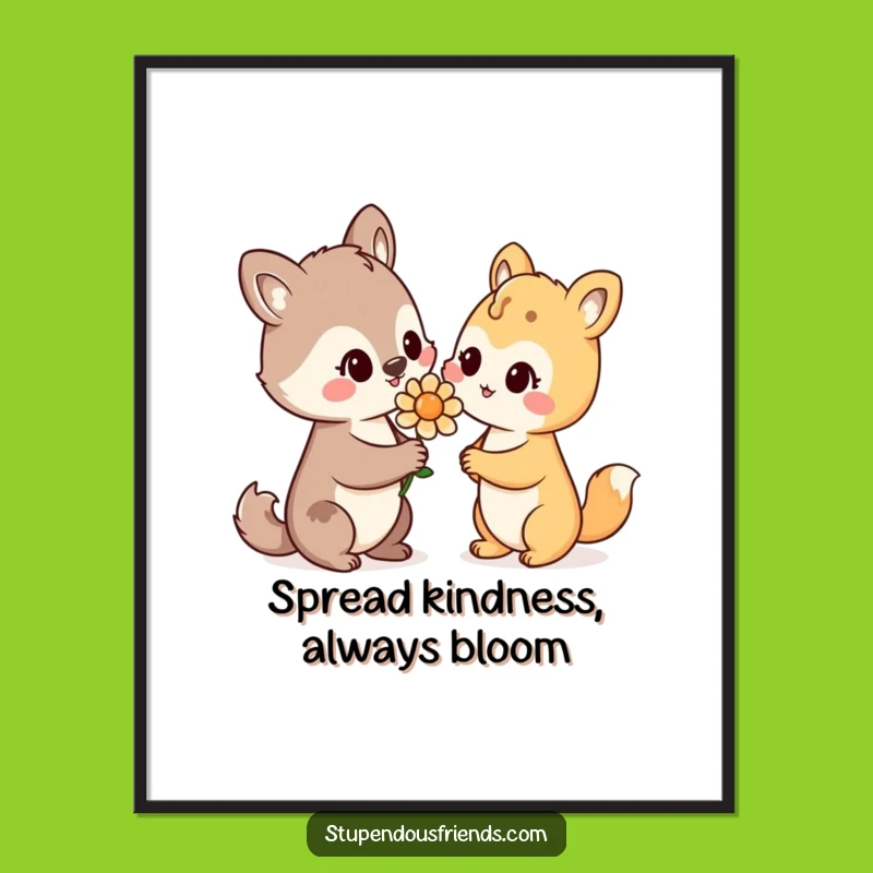 Free Printable Wall Art: Flower Character - Charming Downloadable Art Gift!