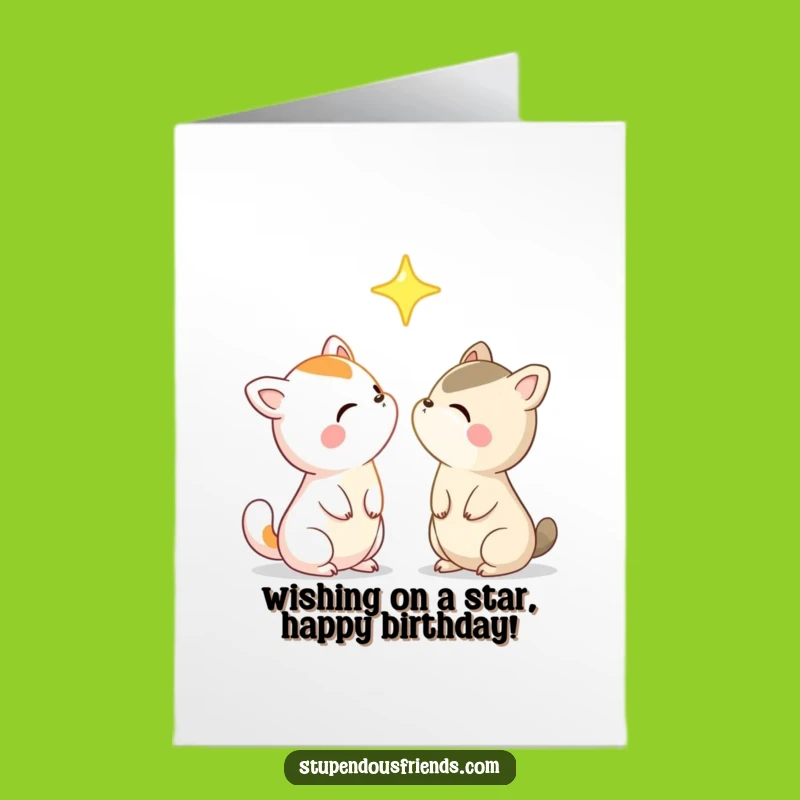Free Printable Birthday Card: Funny Star Gazing Animals, Dreamy Downloadable Gift