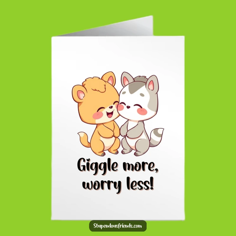 Free Printable Funny Birthday Card: Giggling Animals Share Hilarious Birthday Wishes
