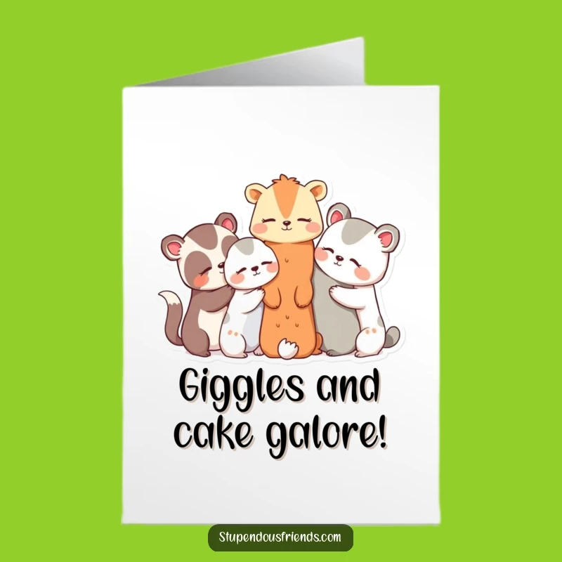 Free Printable Birthday Card: Animals Sharing Secrets - Downloadable Fun