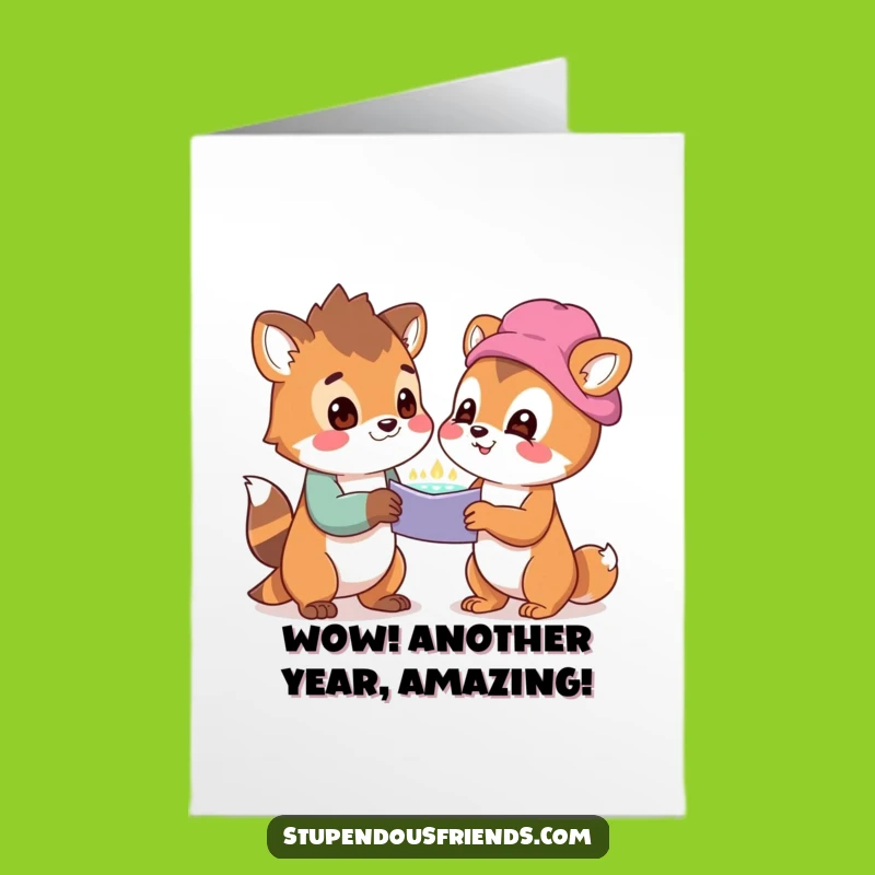 Free Printable Birthday Card: Wondrous Discovery, Funny Animals, Downloadable Joy