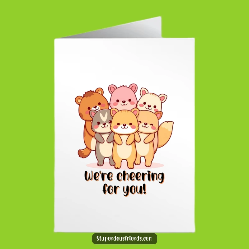 Free Printable Congrats Card: Animal Chain of Success, Print at Home