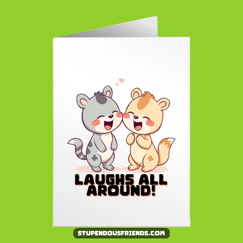 Free Printable Congrats Card: Animal Giggle Downloadable Celebration