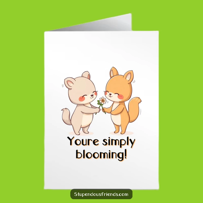 Free Printable Congrats Card: Flower Gesture, Humorous Downloadable