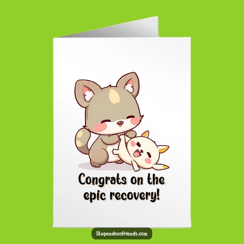 Free Printable Congrats Card: Helping Animals, Supportive Downloadable Gift for Overcoming Challenges