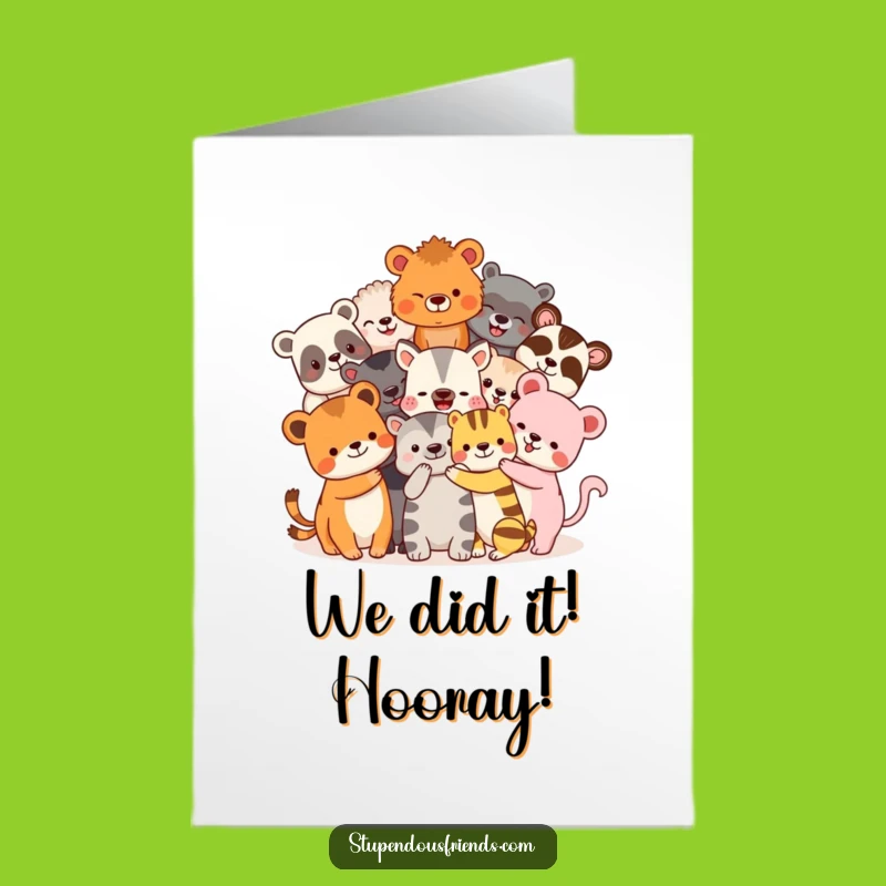 Free Printable Congrats Card: Hilarious Animal Hugs, Downloadable & Print at Home Celebration