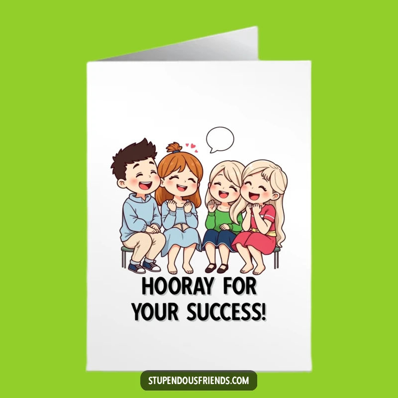 Free Printable Congrats Card: Laughing Friends Joke Telling Downloadable Gift