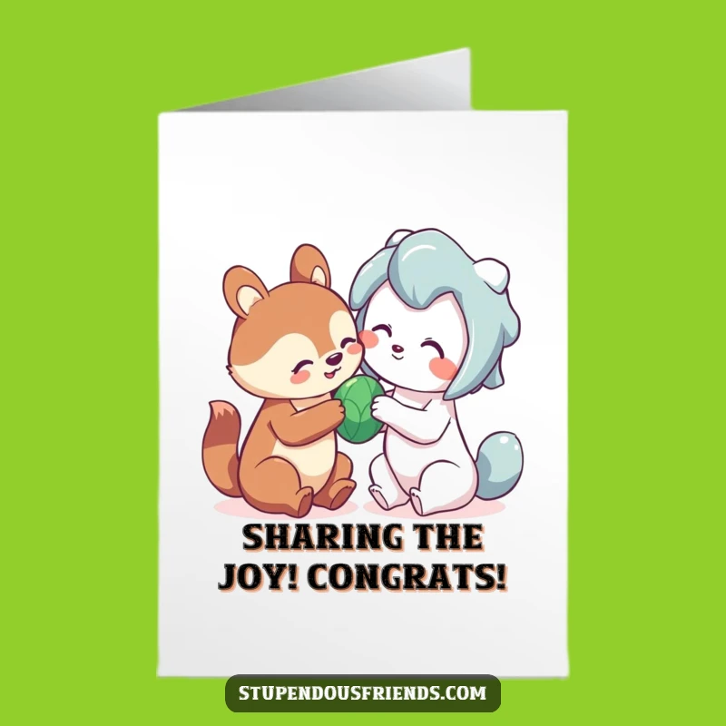 Shared Success Free Printable Congratulations Card - Animal Friends, Downloadable Joy