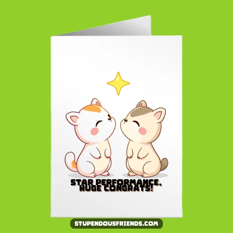 Free Printable Congrats Card: Funny Star Gazing Animals, Hopeful Downloadable Gift