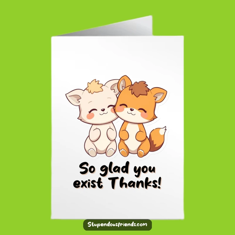 Free Printable Thank You Card Printable: Giggling Animals Expressing Gratitude Hilariously