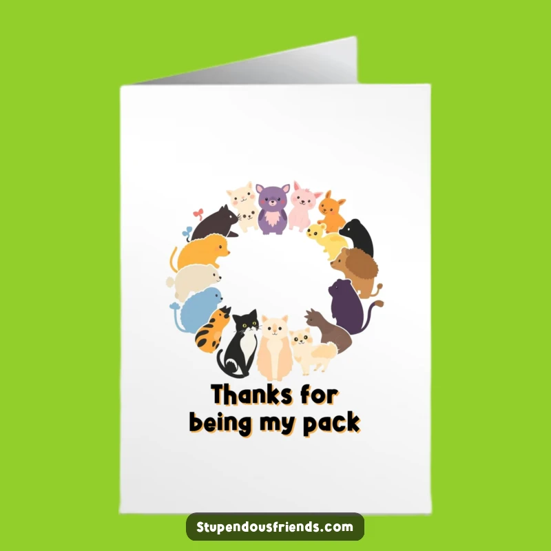 Free Printable Thank You Card: Funny Animal Circle, Downloadable & Print at Home