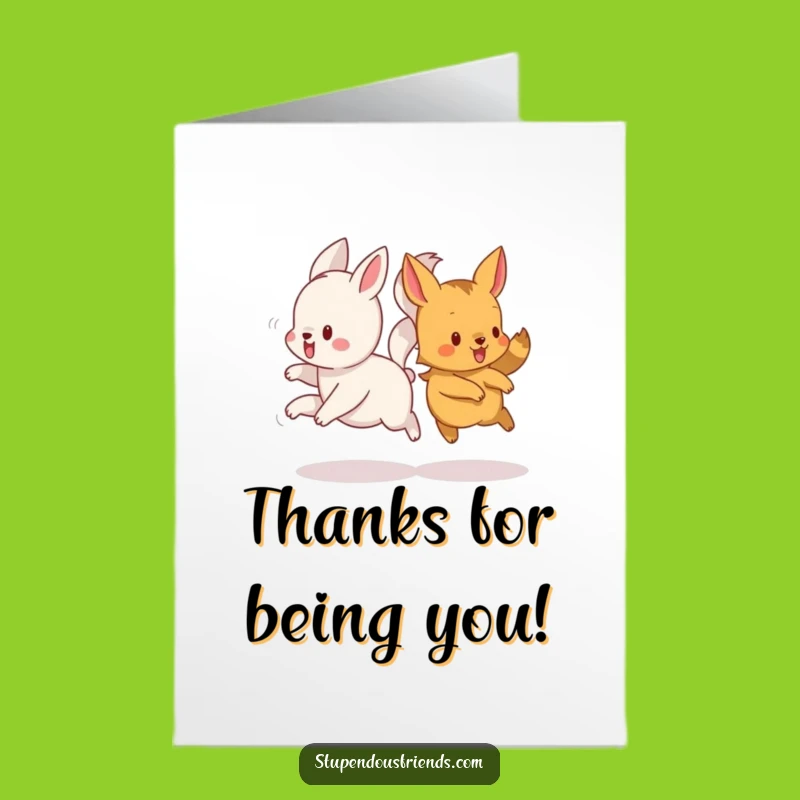 Free Printable Thank You Card: Funny Animals Trailing Thanks, Print at Home