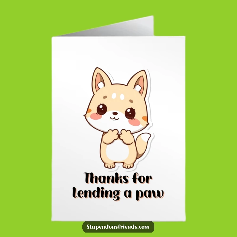 Free Printable Thank You Card: Welcoming Animals Funny Downloadable Gift for Kind Gestures
