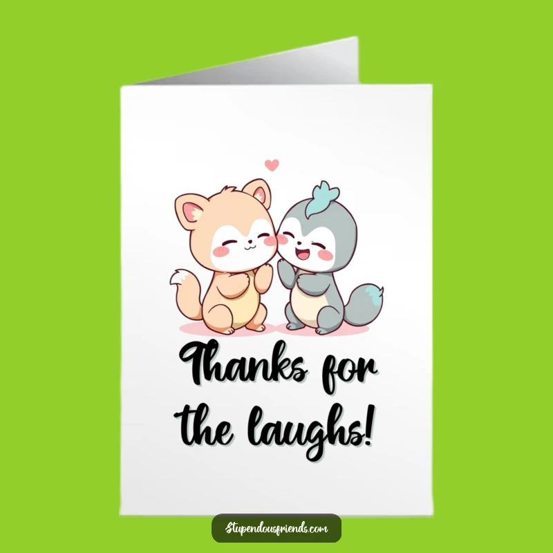 Free Printable Thank You Card: Giggling Animals Share Secret Thanks