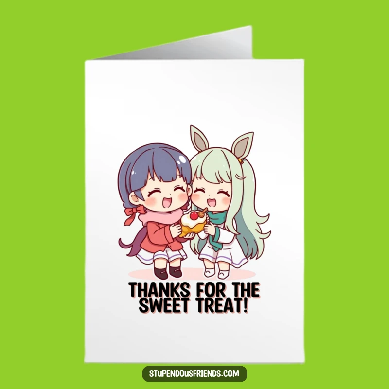 Free Printable Thank You Card: Amusing Treat Sharing, Downloadable & Print at Home Gratitude