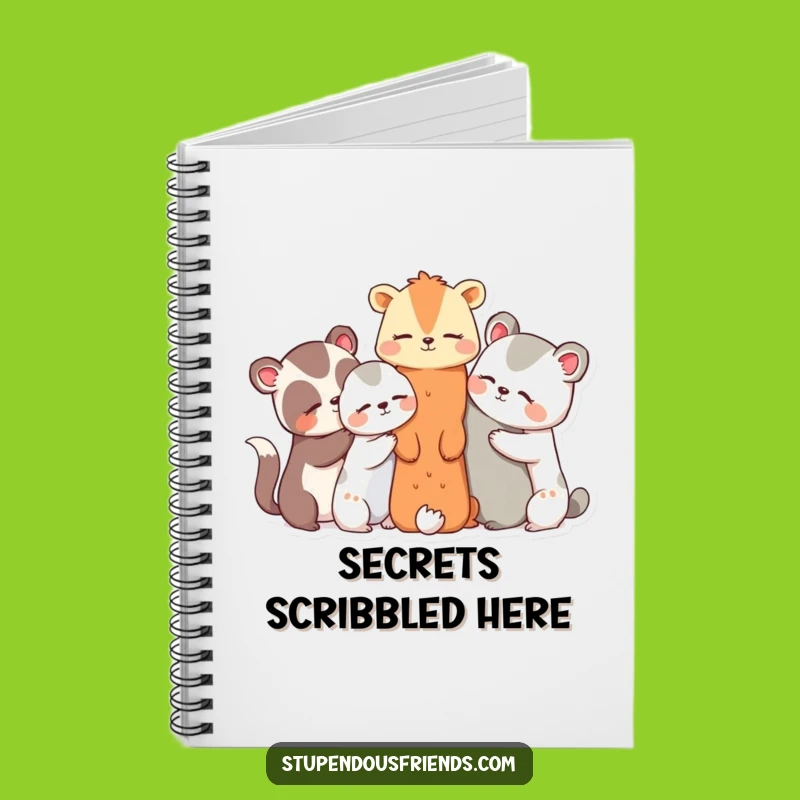 Funny Animal Secret Club Notebook - Journal for Friends Gift