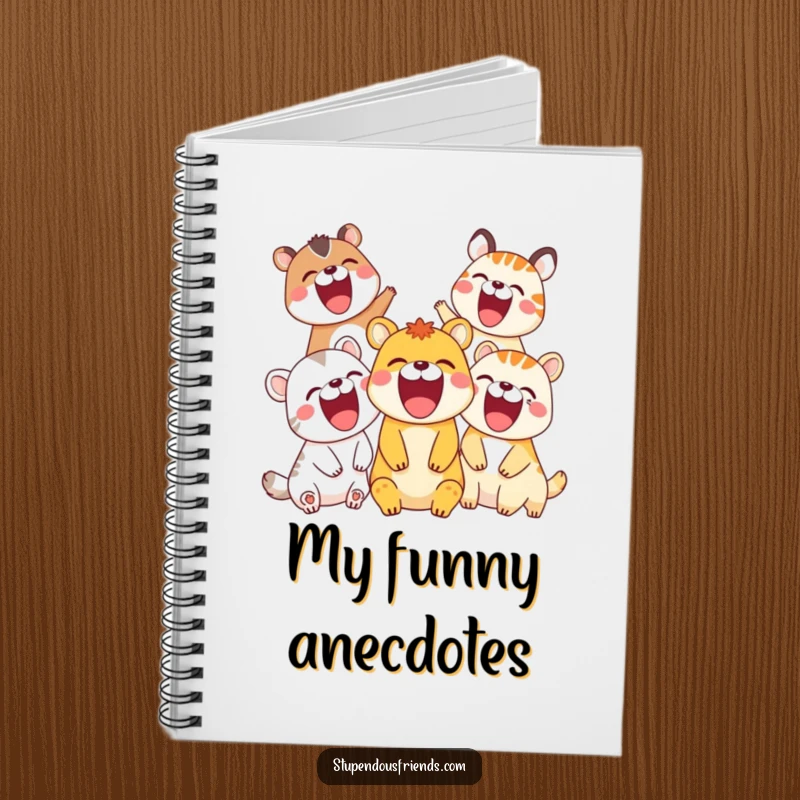 Funny Notebook: Animals laughing joyfully on the cover, inspiring creativity with humor, a great funny gift.