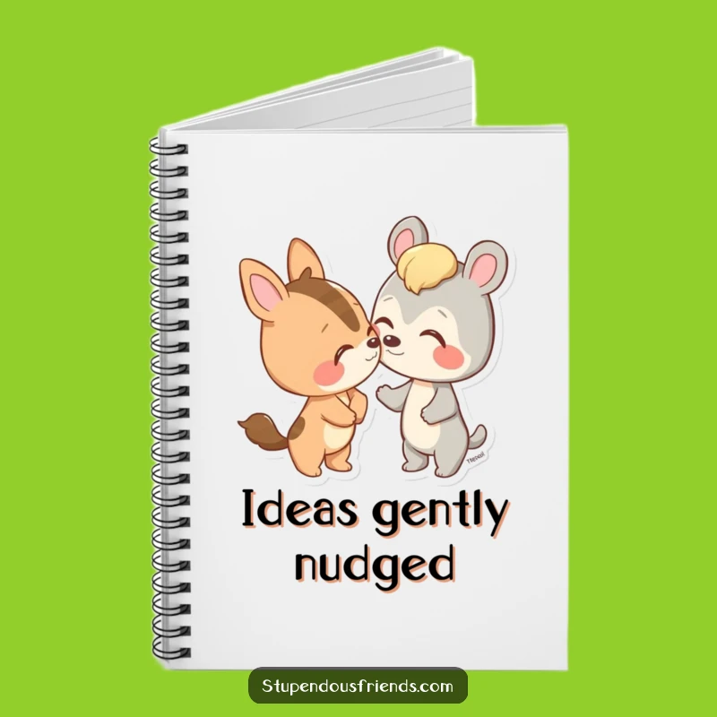 Funny Animal Nose Nudge Notebook - Journal for Friends Gift