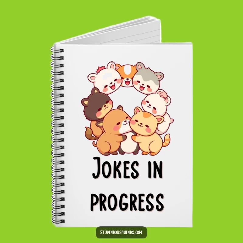 Funny Kawaii Laughter Circle Notebook: Lined Pages for Hilarious Thoughts, Animal Group Gift