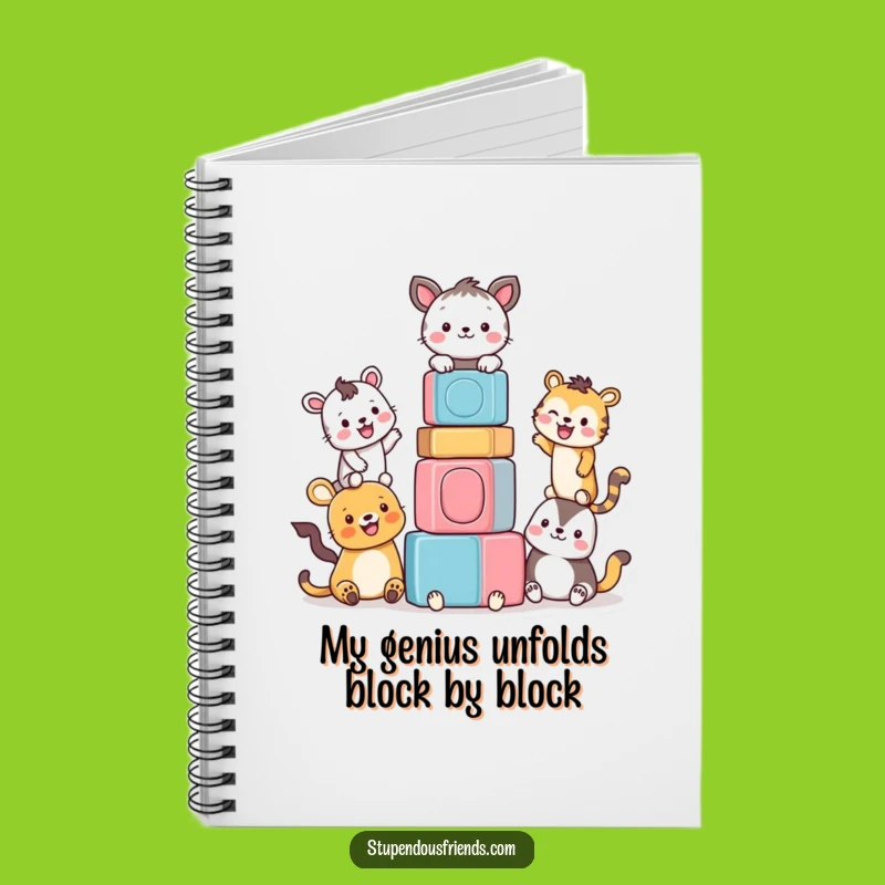 Funny Animal Block Tower Notebook: Jot Down Ideas with a Smile
