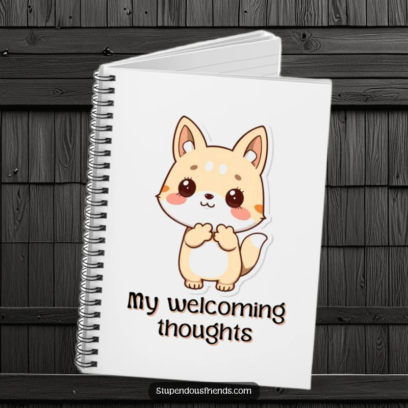 Funny Notebook: An animal extending a welcoming paw on the cover, inspiring kindness and connection, a great funny gift.