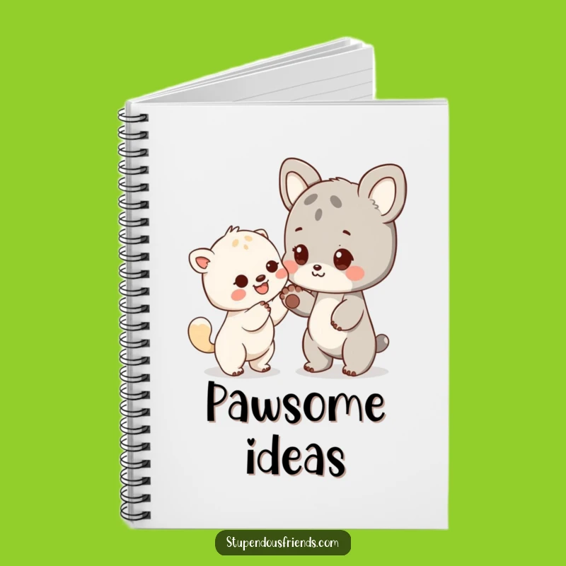 Funny Friendly Paw Animal Notebook - Jot Down Kind Thoughts