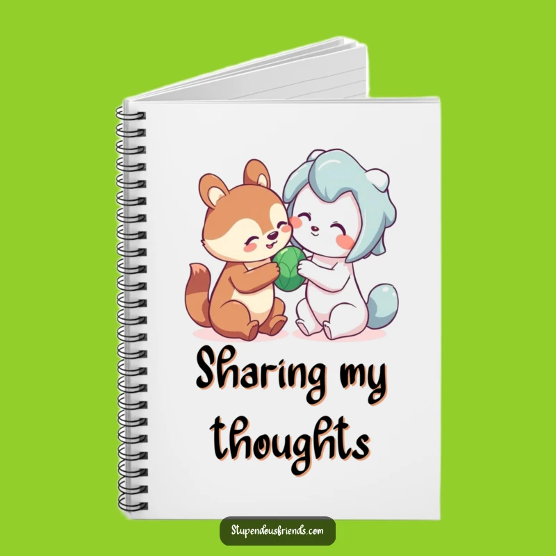 Funny Sharing Animal Notebook: Jot Down Ideas with Playful Friends!