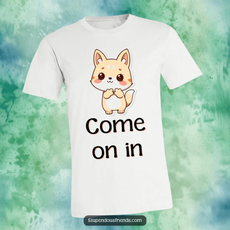 Funny T-Shirt: An animal extending a welcoming paw, symbolizing friendship and kindness, ideal for a humorous gift.