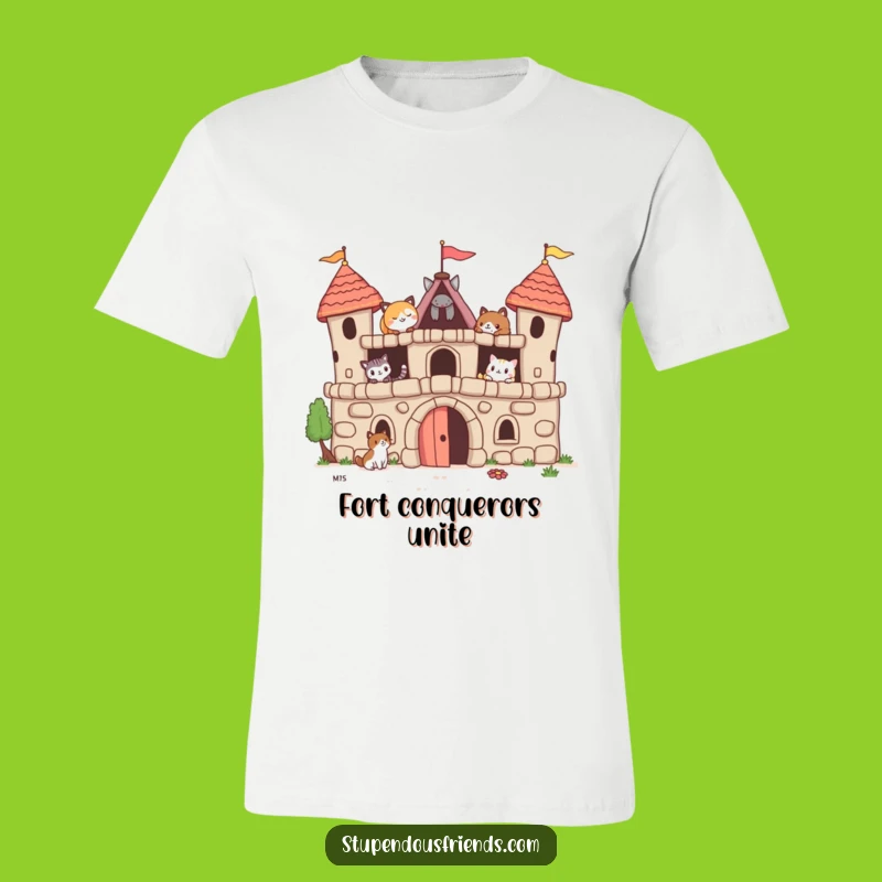 Funny Animal Fort Builders T-Shirt: Hilarious Friendship Tee for Playful Souls