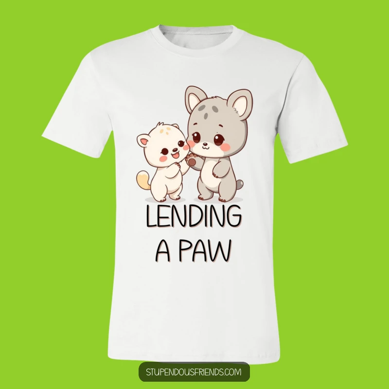 Funny Friendly Paw Animal Tee - Wear Your Helping Heart