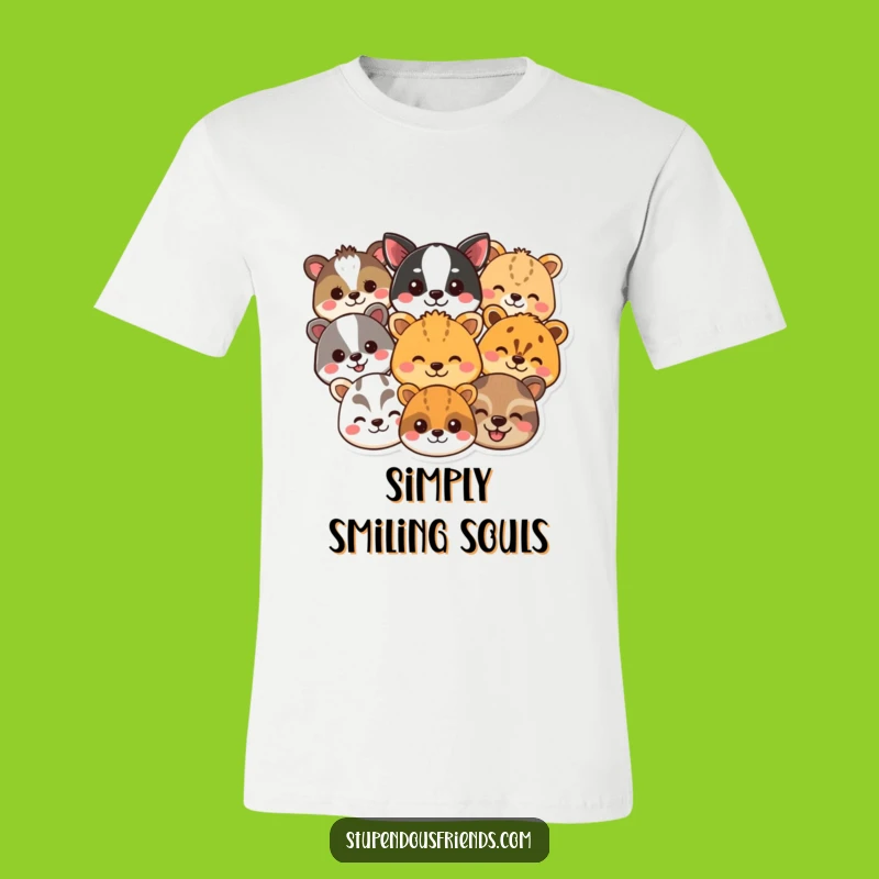 Funny Animal Smile T-Shirt: Wear Your Joy with this Funny Tee!