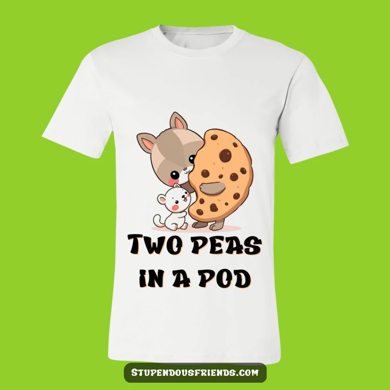 Funny Sharing Cookie T-Shirt - Sweet Friendship Graphic Tee for Kind Souls