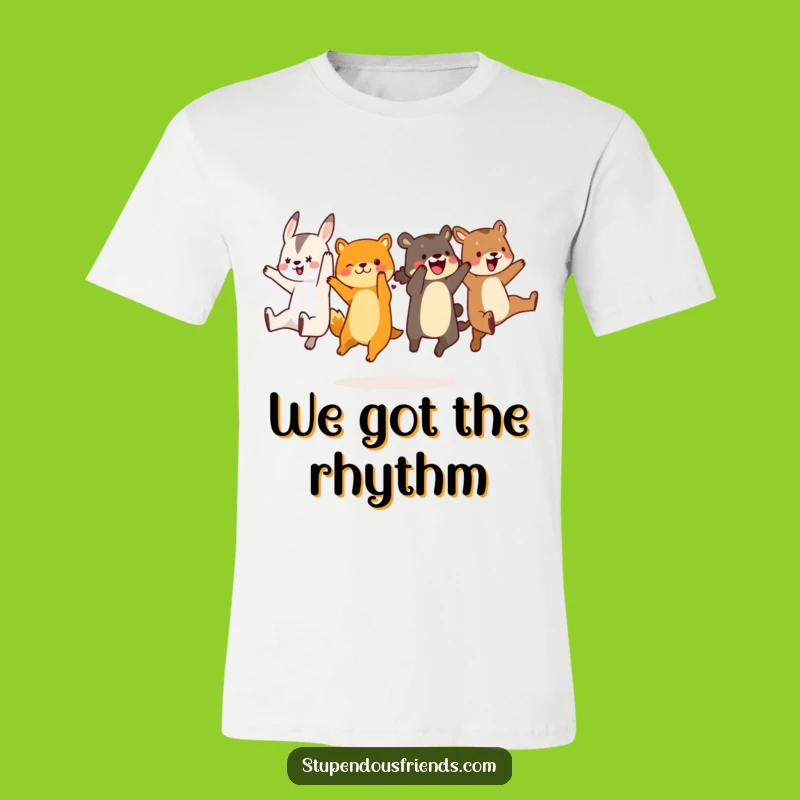 Funny Animal Synchronized Leap T-Shirt: Playful & Hilarious Group Jump Tee Gift